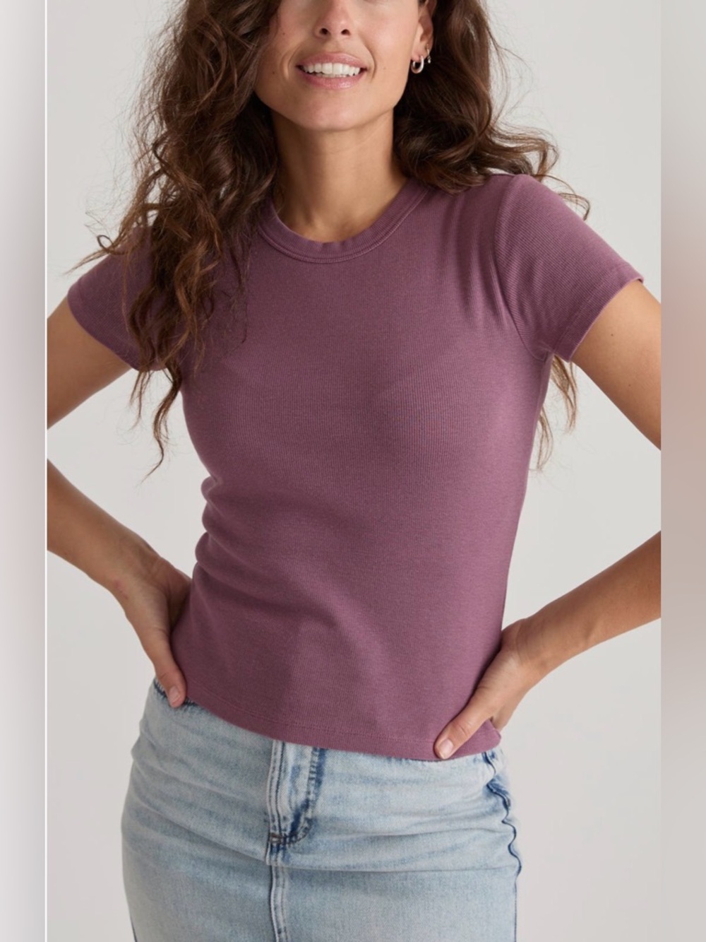 NWT Marine Layer Lexi Sun-In Rib Crewneck Tee Small